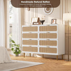 GarveeHome Rattan 8 Drawer Dressers - Image 7