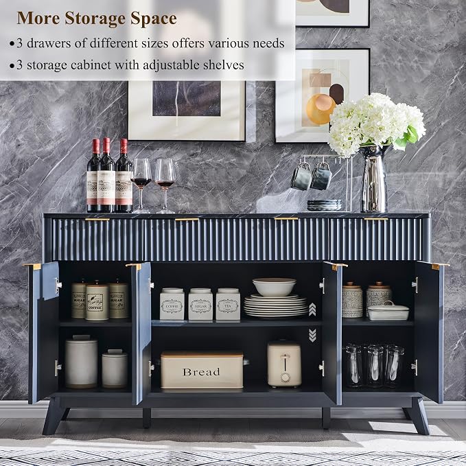 T4TREAM Large Buffet Sideboard Cabinet - Image 4