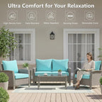 24x24 Inch Outdoor Chair Cushions Set of 4, Patio Furniture Cushions - Image 2