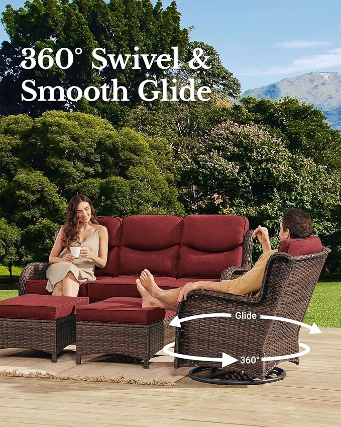 HILLGA Luxury High Back Patio Furniture Set - Image 4