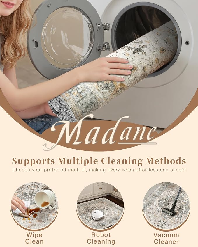 Madane Washable Runner Rug 2x6 Runners - Image 8