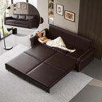 Faux Leather Sleeper Sofa Couch by LITVZ