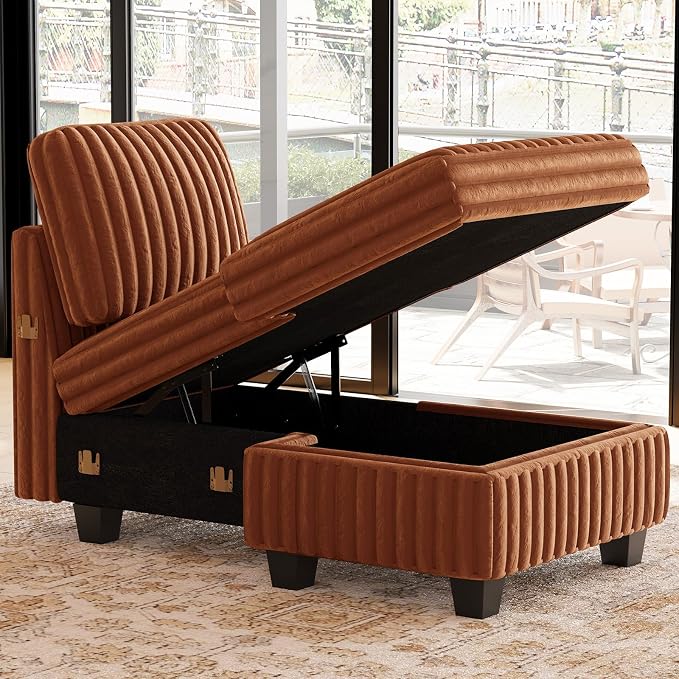 Belffin Modular Sectional Storage Chaise Module - Image 3