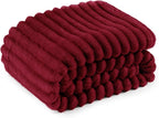 Bedsure Soft Twin XL Blanket for Bed Dorm Deep Red 66"x90" | Birthday Gifts for - Image 7