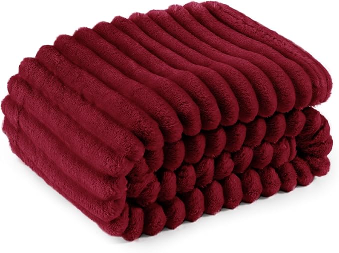 Bedsure Soft Twin XL Blanket for Bed Dorm Deep Red 66"x90" | Birthday Gifts for - Image 7