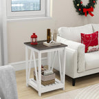 Farmhouse Square End Table, Accent Side Table by UYIHOME