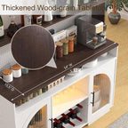54" Coffee Bar Cabinet with Pegboard, Baskets & Movable Charging Station - Image 6