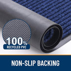 OLANLY 2-Pack Front Door Mats 47x23, Waterproof Heavy-Duty Doormats | Blue - Image 3