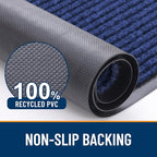 OLANLY 2-Pack Front Door Mats 59x34, Waterproof Heavy-Duty Doormats | Blue - Image 3