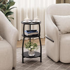 Small Round Side Table, 3-Tier End Table - Image 5