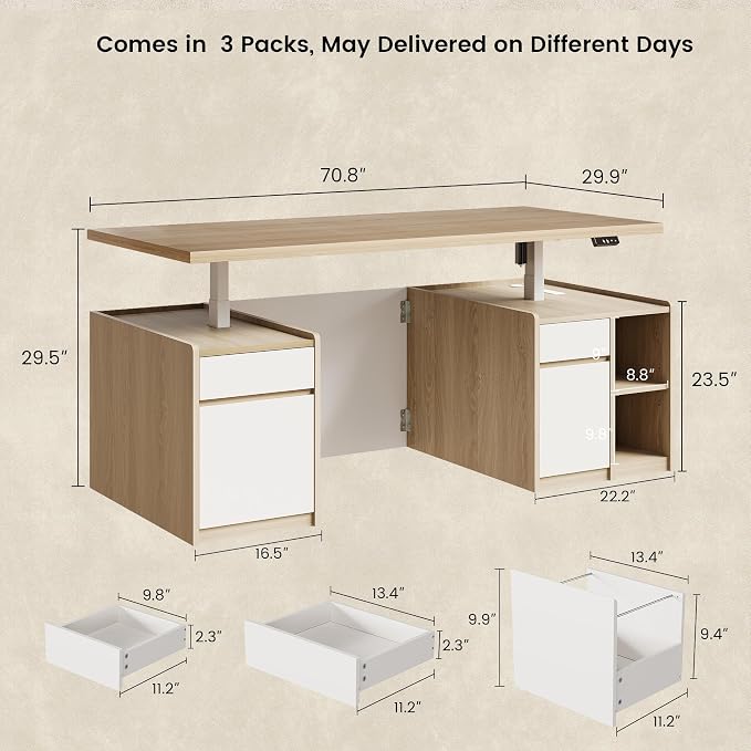 ModernMate Furniture Set, 70.8'' Executive Standing Desk - Image 8