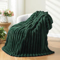 NEWCOSPLAY Fleece Ribbed Cozy Throw Blanket by NEWCOSPLAY