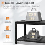 ODK Outdoor Coffee Table with Double-Layer Storage, Rectangle Weather-Resistant - Image 7