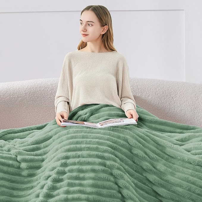 BEDELITE Ribbed Twin Blanket for Couch & Bed, Warm Yet Lightweight, Ribbed - Image 3