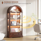 Dystler Curio Cabinet with Glass Doors, 4-Tier Display Case - Image 5
