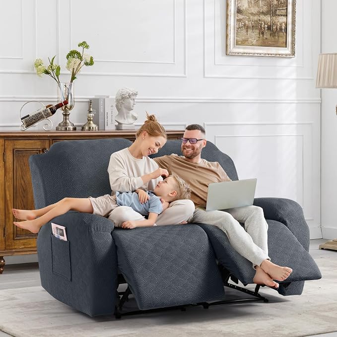 Timeles Extra Wide Recliner Loveseat Cover Oversized Reclining Couch Covers - Image 8