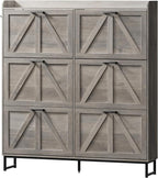 BORNOON Shoe Cabinet with 6 Flip Drawers Narrow Shoe Storage Cabinet Organizer - Image 8