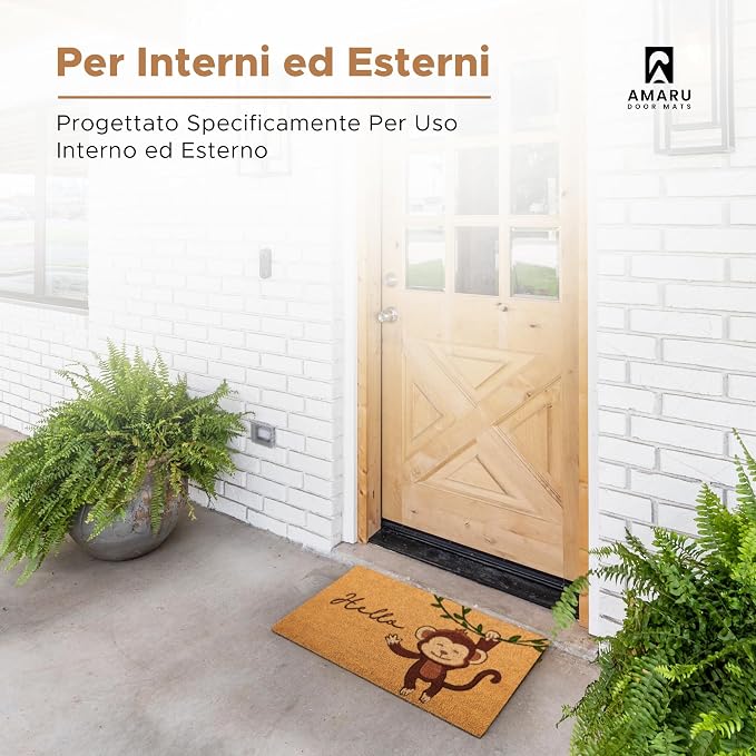 Coir Welcome Mat, 17 x 29 in | 100% Natural Coir, Anti-Shedding, Durable PVC - Image 4