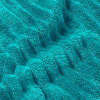 BEDELITE Ribbed Jacquard Ocean Blue Blankets Queen Size - Image 4