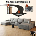 AUGOP 136" Sectional Couches for Living Room Modern Modular Sofa - Image 5