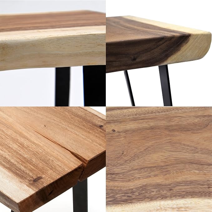 Greenage Natural Wood Rectangle Bench 20"x14"x18" Coffee Side Table - Image 6