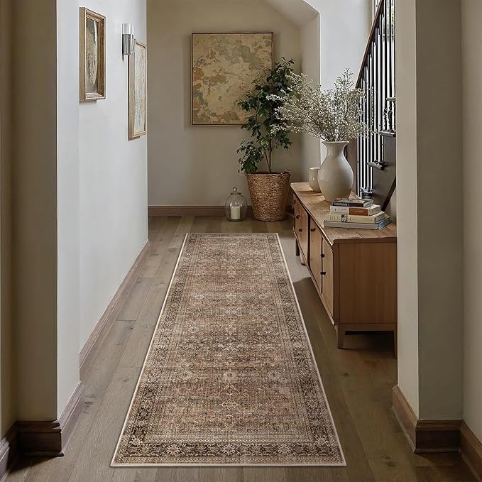 Schweek 2x5 Runner Rug Washable Non-Slip Neutral Rugs by Schweek