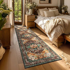 Yamaziot Washable Runner Rug, 2x7 Non-Slip Boho Vintage Hallway Kitchen Rug | - Image 6