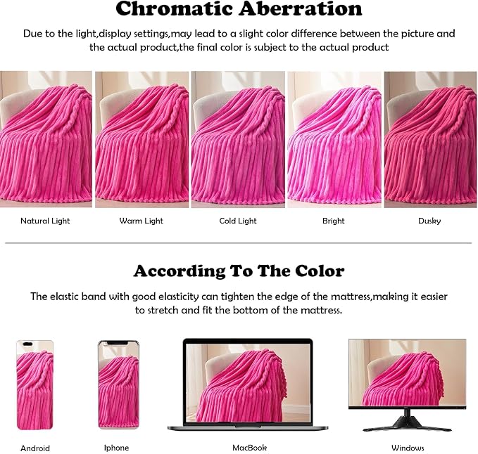 NEWCOSPLAY Fleece Ribbed Cozy Twin Blanket - Image 6