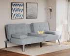 Flamaker Futon Sofa Bed Modern Folding Futon Set Linen Fabric Convertible - Image 2