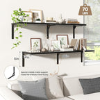Fun Memories Floating Shelves for Wall, 12 Inch Deep Floating Shelves Set of 2 - Image 4
