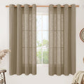 Linen Curtains 63 Inch Length 2 Panels by LAMIT