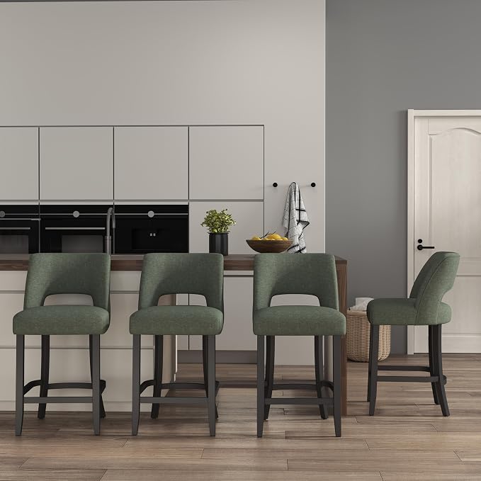 VKNOW Bar Stools Set of 4, Modern Counter Stools - Image 3