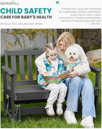 SERWALL Outdoor Glider Rocking Chair, HDPE All-Weather Resistant 2-Person - Image 7