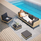 Aoxun 6-Piece Patio Furniture Set, Wicker Outdoor Furniture - Image 2