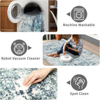 3x15 Long Hallway Runner Rug Non-Slip Washable Rugs Ocean Mist | Super Soft - Image 5