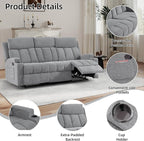 CANMOV Manual Recliner Sofa Set, Fabric Reclining Sofa Chair - Image 4