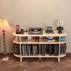 LUVIOHOME Large Round Record Player Stand - Image 4