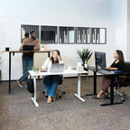 Veken 63 Inch Electric Standing Desk, Height Adjustable Sit Stand Up, Wood - Image 7