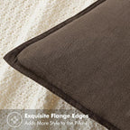 MIULEE Decorative Linen Lumbar Pillow Cover 12x20 Inch Dark Coffee | Fall - Image 5