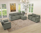 HAOMARKETS Corduroy 4-piece Sofa Set, Upholstered Ottoman, Loveseat 2-Seater - Image 6