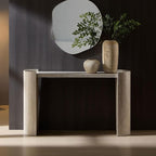 53.15" Faux Marble Pattern Entryway Table by HanStrong