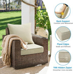 Outdoor Deep Seat & Back Cushion Set, 24 x 24 Inch Water Repellent and Fade - Image 5
