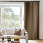 Dutch Cocoa Pleated Linen Blackout Curtains 102 Inches Long - Image 8