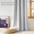 NICETOWN Room Darkening Greyish White Curtains 84 inches Long - Image 3