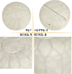Thgonwid Unstuffed Moroccan Faux Leather Pouf Ottoman - Image 7