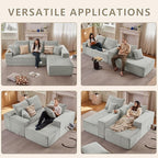 107.5" Cloud Sectional Couch - Image 6