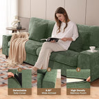 DOPEDIO Modern Living Room Sofa Set, 71.25" Chenille Loveseat - Image 3