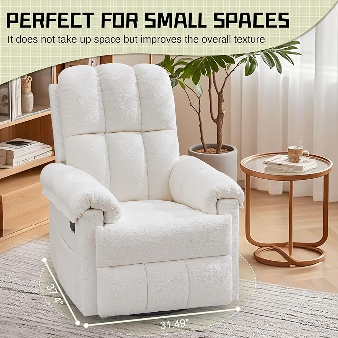 Korser Recliner Chair, Swivel Rocker Recliner Chair - Image 8