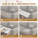 Fabric Repair Patches, 17X79 inch Linen Self-Adhesive Fabric Repair Tape - Image 4