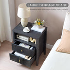 Set of 2 Fluted Nightstands - Image 5